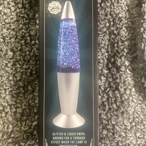 Silver and Blue Glitter Lava Lamp